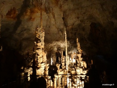 Les stalagmites de l'Aven d'Orgnac